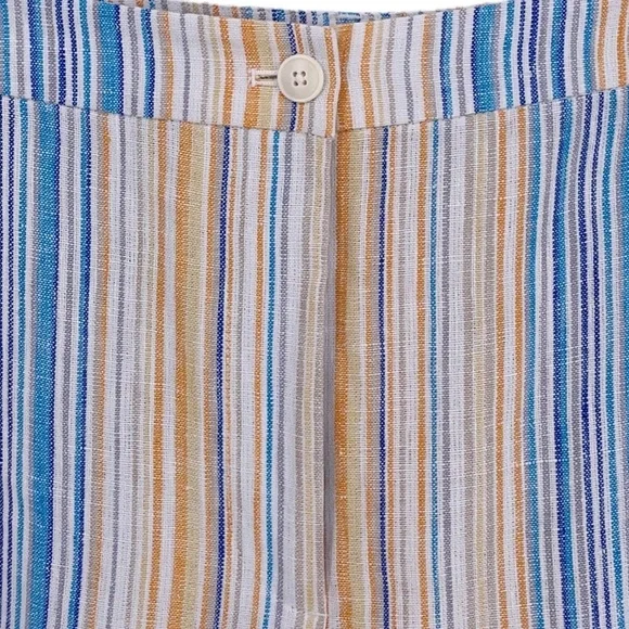 NWT REFORMATION Striped Wide Leg Linen Pants Sz 12 - Picture 7 of 8